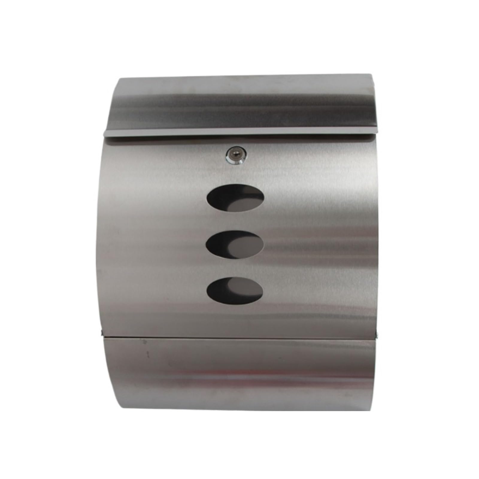 Vintage Letter Box Mailbox Mailboxes Locking Mail Boxes For House Wall Mount Metal Mailbox For Outside Outdoor Lockable(Silver)