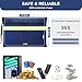 6500°F Fireproof Document Bag,Upgraded Fireproof/Waterproof Money Bag with Zipper/Reflective Strip,Storage Pouch for A4 Letter Size Document,Cash,Cell Phone,Passport