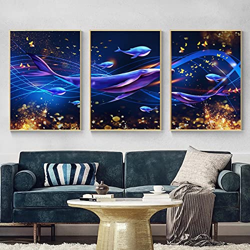 Requin toile peinture paysage marin art affiche moderne pour salon 30x45cm