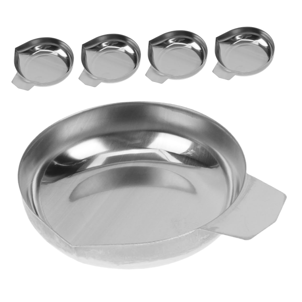 PRETYZOOM 5pcs Digital Weighing Scale Trays Stainless Steel Food Scale Pans Pans for Precise Measurements Reusable Trays