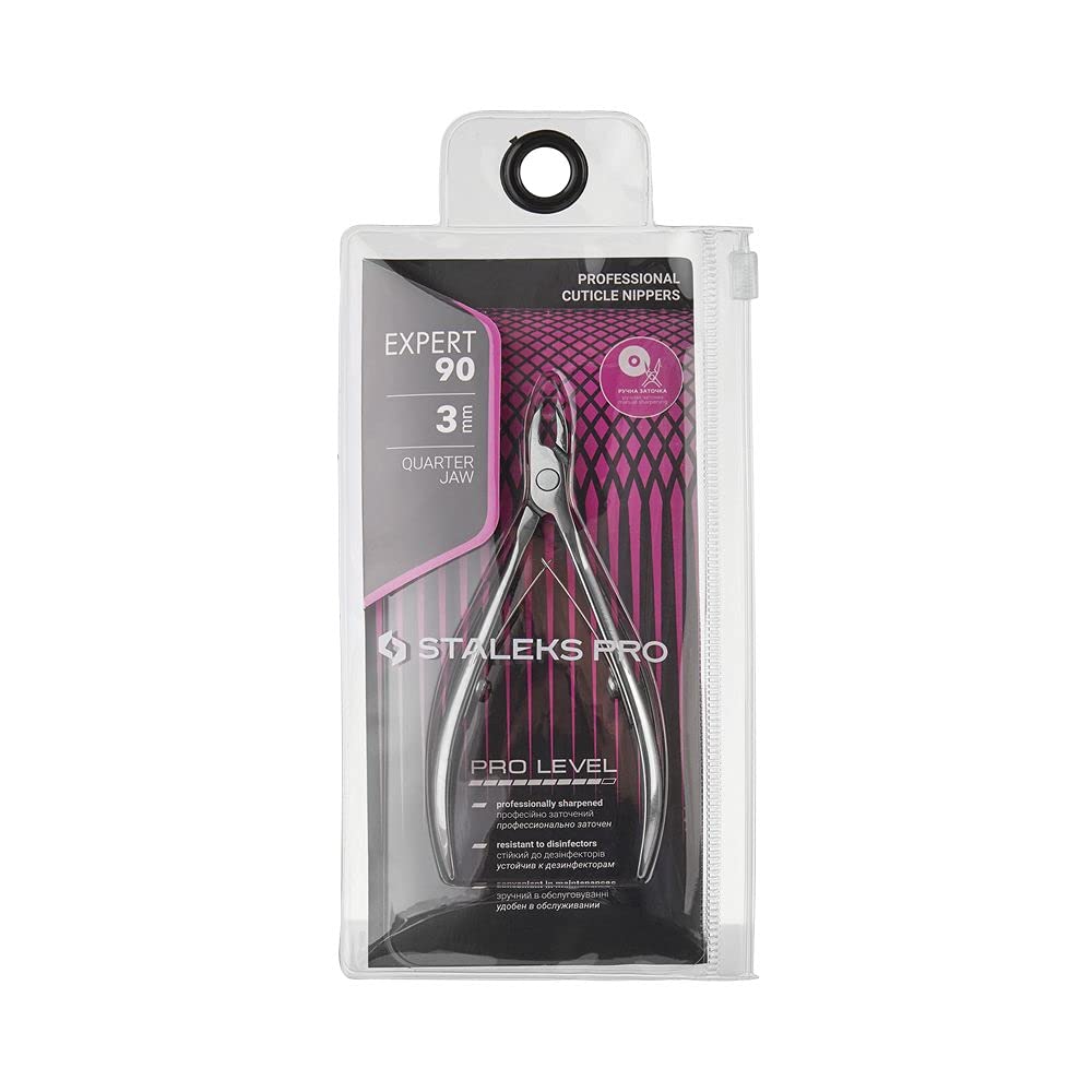 STALEKS Expert NE-90/3 Pince à cuticules professionnelle avec lame 3 mm