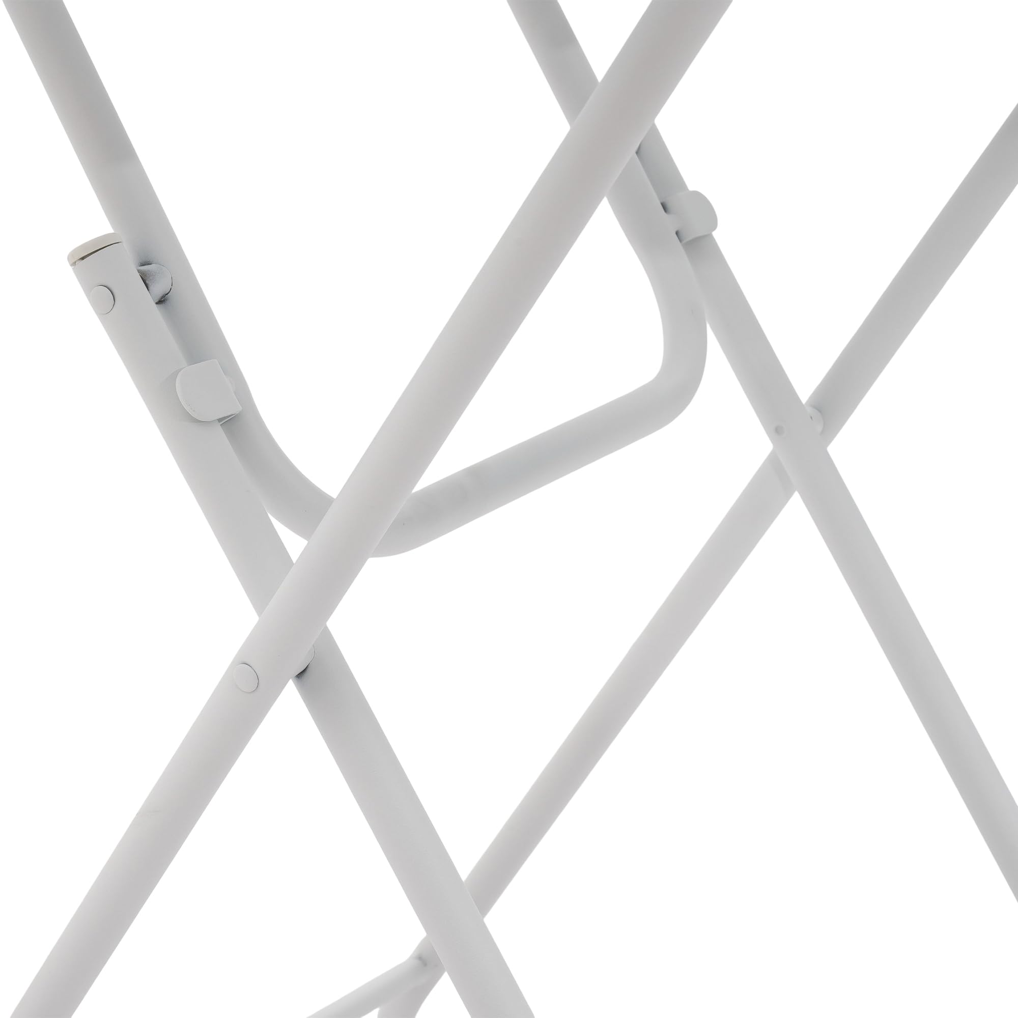 vutizal Set da bistrò pieghevole da 3 pezzi, 2 sedie e 1 tavolo, pieghevole, in acciaio con rivestimento E, resistente alle intemperie, bianco, per balcone, terrazza e giardino, set di mobili da