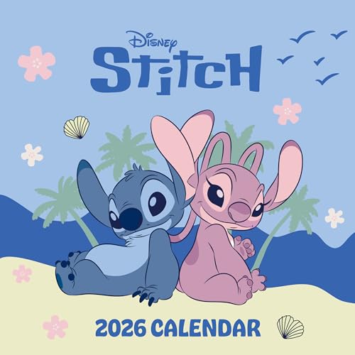 2026 CALENDAR DISNEY STITCH MONTH TO VIEW SQUARE WALL CALENDAR OFFICIAL PRODUCT