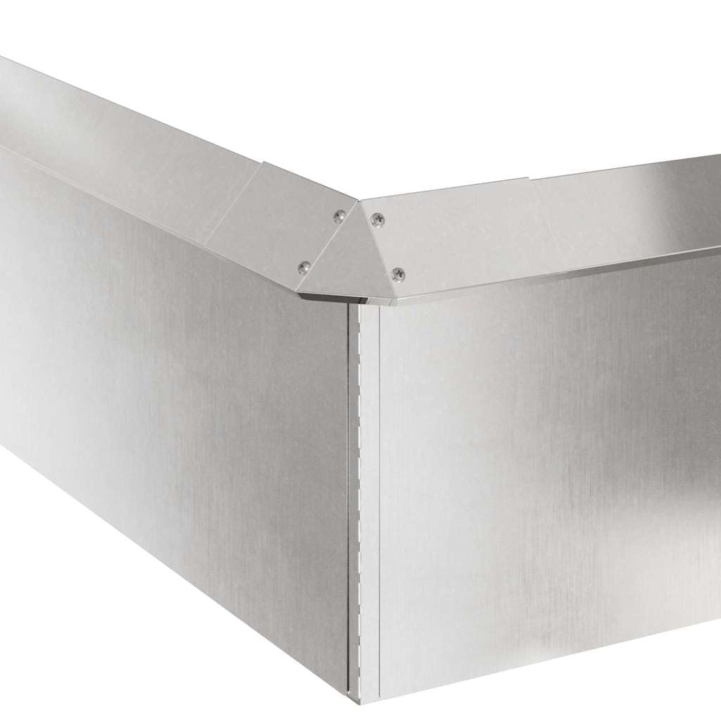 Schneckenzauns 8 STK. 100 x 3,5 x 25 cm Edelstahl Silber,Beeteinfassungen,874879