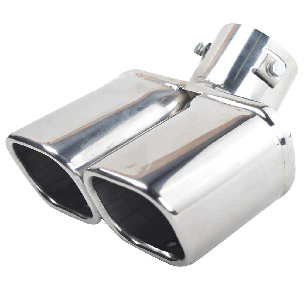 Auspuffblende Auto 105mm - Edelstahl Endrohr Abdeckung Silber