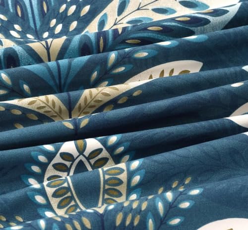 4-Piece Jasmine Teal Duvet Cover Set Double 200 x 200 cm - Image 2
