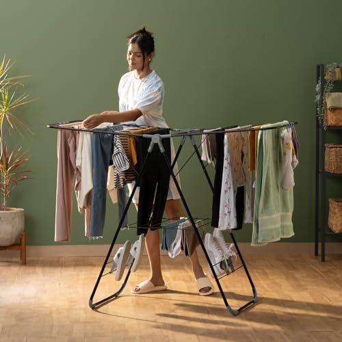 BonKaso Premium Steel Foldable Cloth Dryer Stand | Heavy Duty Clo...