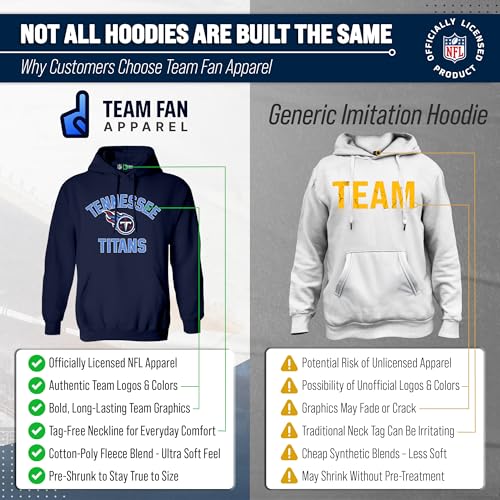 Image of Team Fan Apparel NFL Gameday Hoodie Pullover Sweatshirt for Men and Women | Officially licensed NFL Gameday fleece pullover - kangaroo pocket, ribbed cuffs, drawstring hood, unisex fit