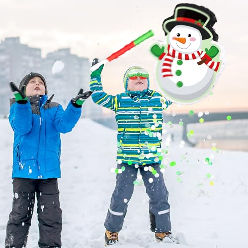 Abilat J-PNT-XR-1-YZ Snowman For Pinata Party Winter Decor Of Pinata Christmas Party With Blindfold And Bat Xmas Holiday Decoration Forzen Party Game Decoration thumb #6