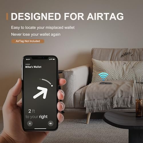 Image of Suncat Slim Airtag Wallet for Men Card Holder RFID Wallet with Money Clip | Minimalist Bifold Design, Large Capacity, RFID-Blocking, 11 Card Holders & 2 ID Window, Gifts for Men