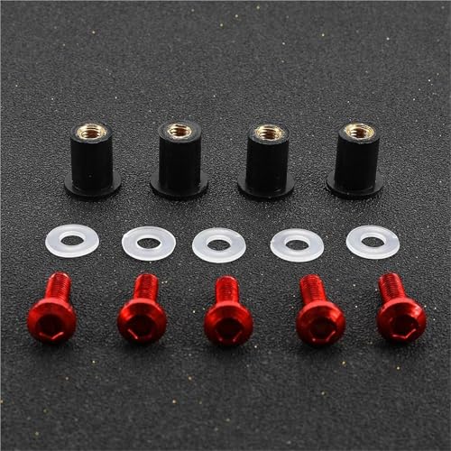 Kit de fixation M5 vis et écrous vert pour carénage CBR650R - 6