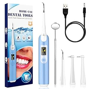 Zahnpflegesets,Zahnreinigung Set,Tooth cleaning kit,4 Reinigungskopf und 5 Modus,USB-Zahnreinigungsset für Pflege von…