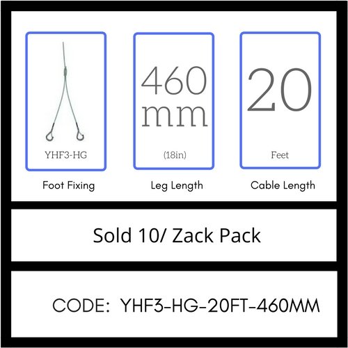GRIPPLE No. 3 x 20' Y-Toggle Hangers (YHF3-HG-20FT-460MM) Pack of 10, USA Made