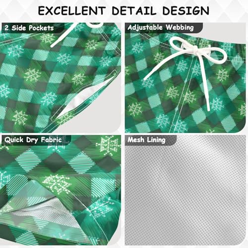 Boys Swim Trunks Quick Dry UPF 50+ Beach Board Shorts Kids Bathing Suits Swimsuit 2T Green Diamond3