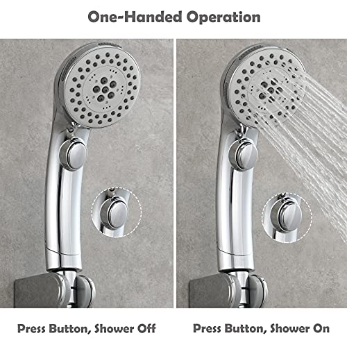 Ducha de mano Biveah con interruptor y 5 ajustes miniatura 4