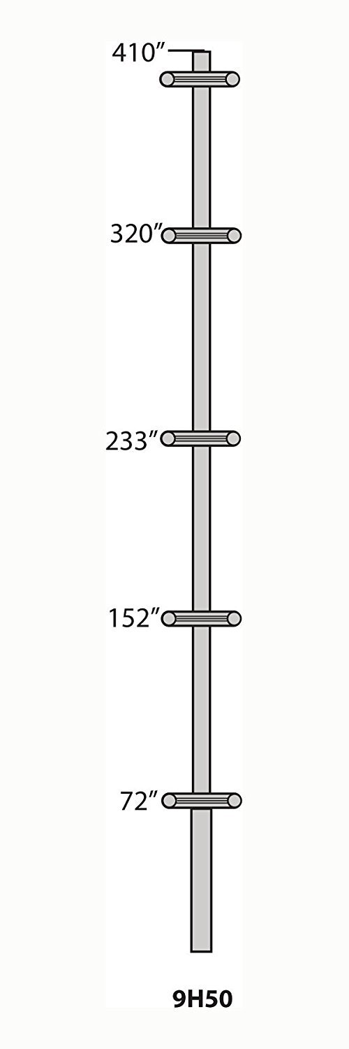 Rohn 9H50 34' Telescopic TV Wireless Antenna Push Up Mast
