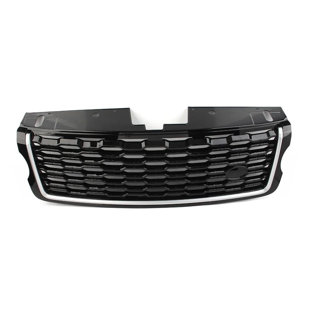 Sqofjdf Black Silver Grille Front Bumper Upper Mesh Grille Facelift For Land For Rover For Range For Rover For Vogue L405 2013-2017 Lr098080 Lr098084 Car Front Grilles(Black Silver)