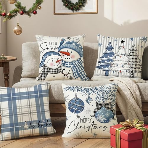 Housse de coussin de Noël pour relooker un canapé terne en hiver与 - 4