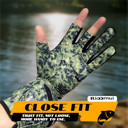 Rioomui 3-Cuts Fishing Gloves Men, Lightweight Breathable Anti-Slip Kayak Gloves Women for Kayaking, Sailing,Paddling,Rowing Enhanced Grip and Comfort - image 5