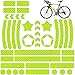 QIMMU 42 Pièces Sticker reflechissant Casque Velo,Bande reflechissante Velo autocollante,Autocollants Réfléchissants pour Vélos,Sticker reflechissant Velo pour Scooter,Casques