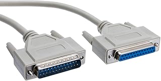 Cable Central LLC (5 Pack Serial Extension Cable, DB25 Male to DB25 Female, RS-232, 1:1, 100 Feet