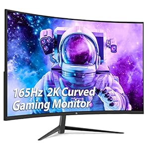 Z-Edge 27 Zoll QHD Curved Gaming Monitor 165Hz(DP) 144Hz(HDMI) 1ms 2K 2560×1440 16:9 LED Bildschirm, Rahmenlos, FreeSync, VESA Kompatibel – Schwarz
