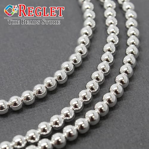 Image of 200 Pcs Silver Pearl Beads for Jewellery Making Kit | Bead Bracelet Making for Women Girls Kids | Crystal Beads for Craft | Pearls for Craft | 12mm | 200g