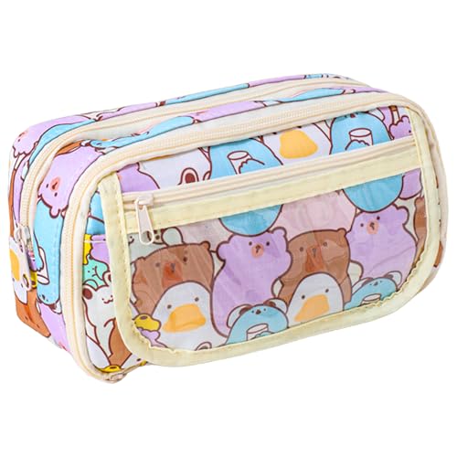 Image of FunBlast Pencil Pouch for Girls- Kawaii Pencil Pouch, Aesthetic Pencil Case Organizer, Large Capacity Stationary Organizer Case, Multipurpose Zipper Pouch for Kids & Adults (B)