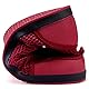 Diabetiker Hausschuhe Herren Damen Arthritis Ödem Verstellbare Verschluss Sandalen Extra Weit Klettverschuß Freizeitschuhe Bequemer Rehaschuhe für Senioren,Rot-B，39 EU