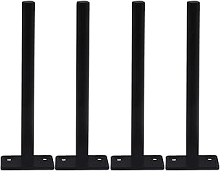 DOITOOL 4pcs Floating Shelf Bracket Heavy Duty -Hidden Shelf Brackets 6 Inch -Black Shelf Bracket Floating Shelf Hardware L Brackets