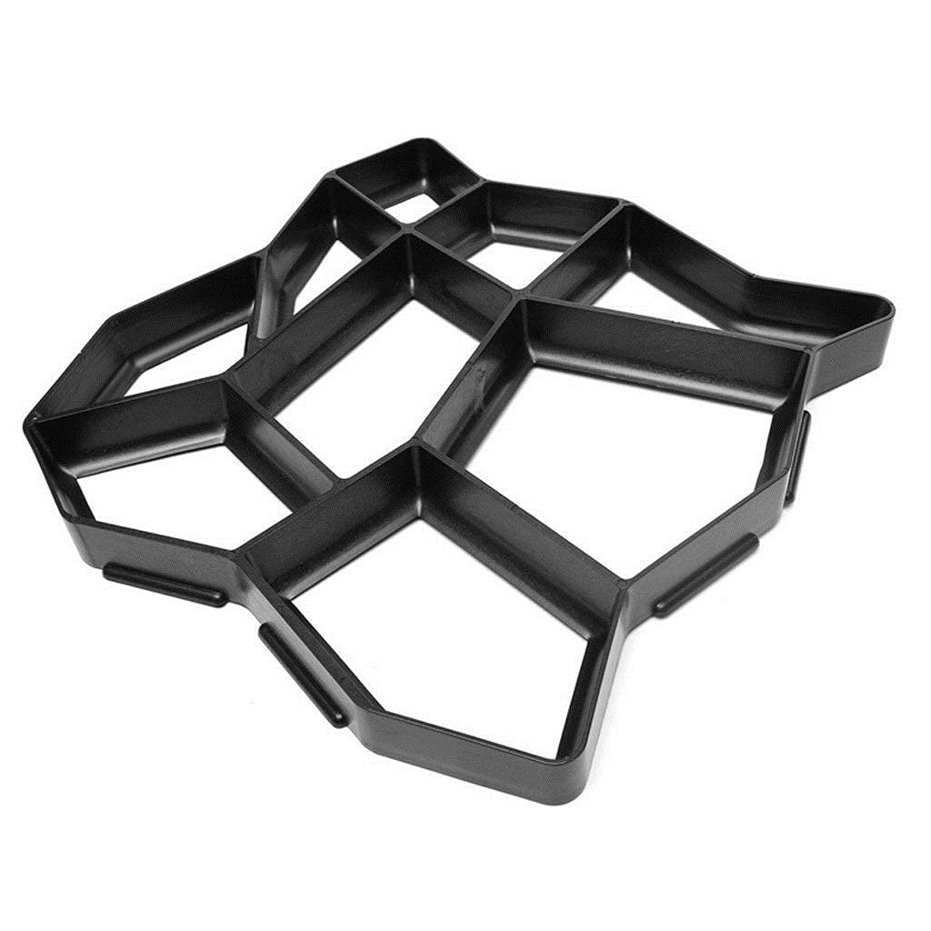 Trench DIY Metal Path Walk Maker Mold Manually Paving Cement Concrete Brick Molds Resin Stone Road Caminos Horizon Tools (Black, 1Pcs)