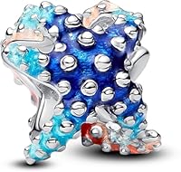 PANDORA Moments Farbenfroher Seestern Mini-Charm aus Sterling Silber, Kompatibel Moments Anhänger, 793817C01