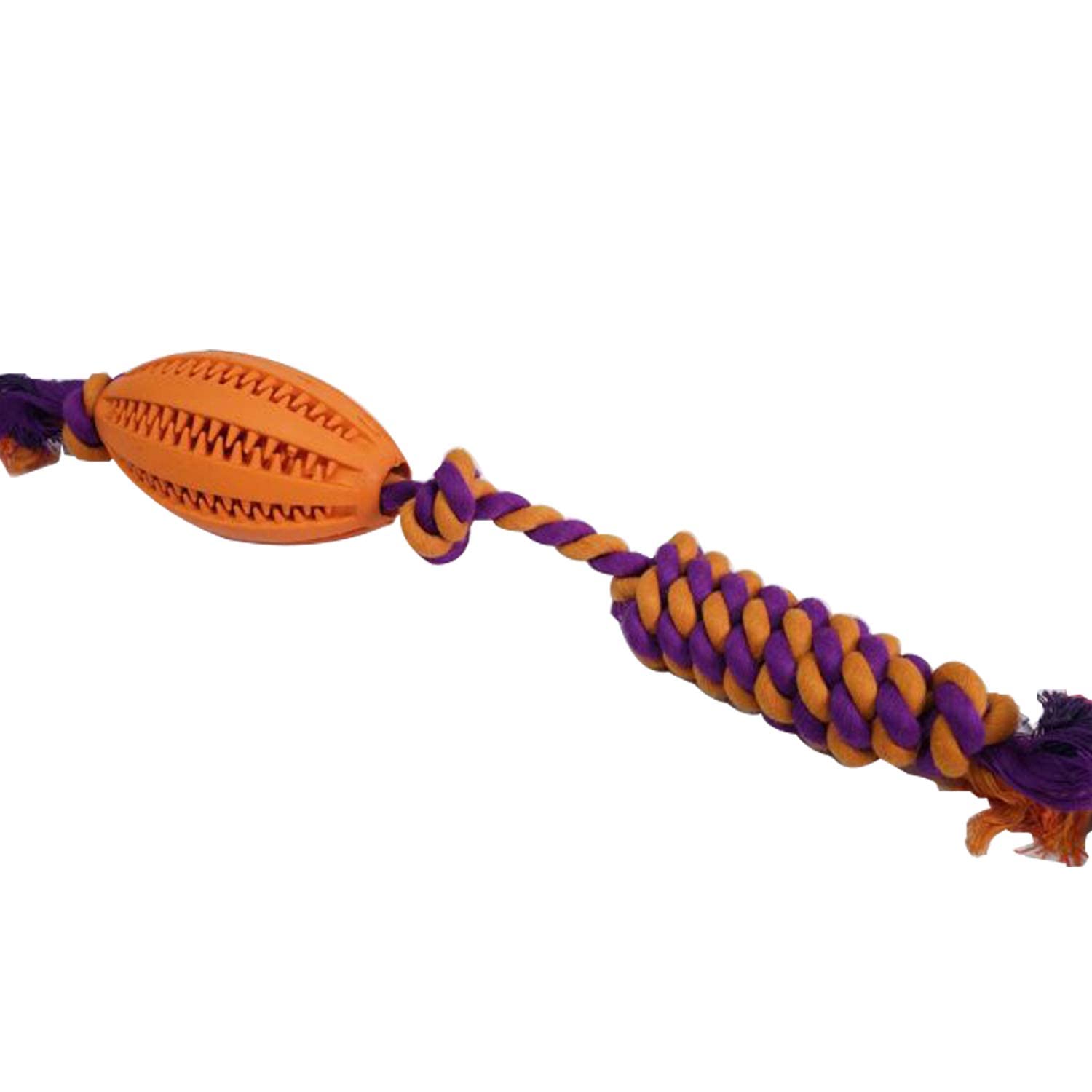 Emily Pets Dental Rugby Molar Dog Ball with Rope,Dog Treat Ball Dog Flossy Chews Toy Cotton Rope Ball, Treat Tooth Cleaning Toy for Dogs Training Playing Chewing(L,Orange) (B0926LSXXX) Amazon Price History, Amazon Price Tracker