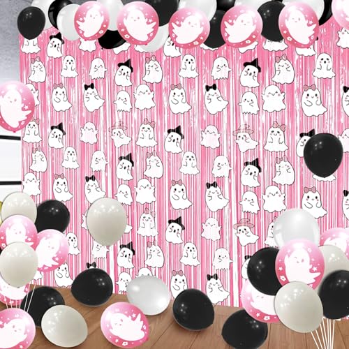 Pink Halloween Fringe Curtain Halloween Party Decorations Photo B...