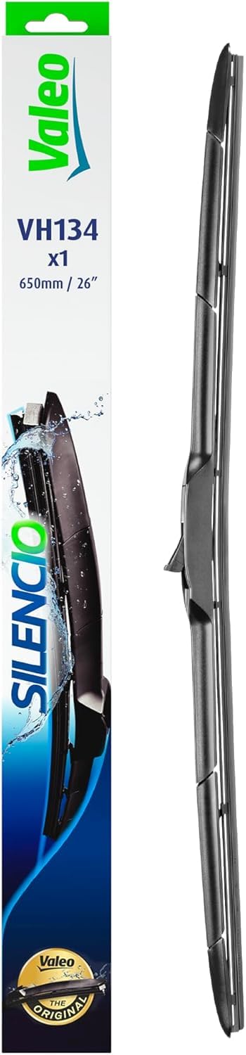 VALEO Silencio - Kit de Escobillas Limpiaparabrisas Híbridas de Repuesto para Equipo Original Premium para todas las Estaciones VH134 + VH130 - Frontales - Longitudes: 650mm + 550mm - 574734 + 574730