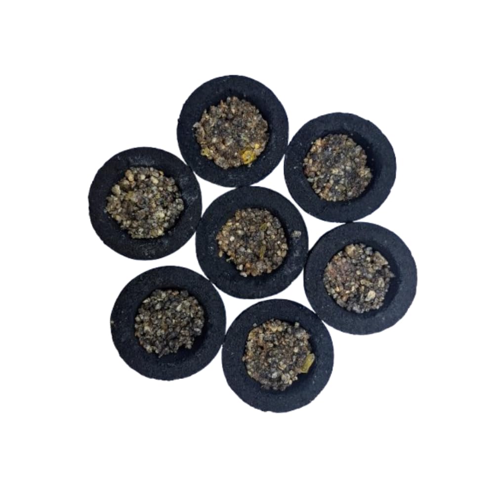 sambrani cups with natural benzoin resin, 20 minutes burning time, traditional loban and guggul fragrance - 18 sambirani dhoop cups + 1 burner plate packed in a multipurpose plastic container