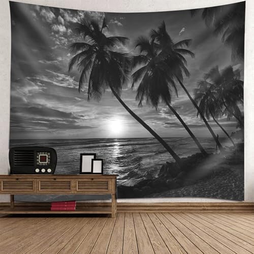 Tapisserie murale de chambre enfant paysage mer et coucher soleil