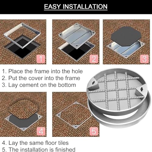 Tapa de tanque séptico de acero inoxidable estanca y duradera para exteriores 8