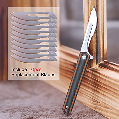 Samior S10 Mini Slim Folding Knife, G10 Handle, Liner Lock, Multicolor