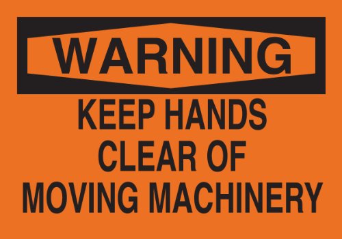 Panneau d'avertissement en aluminium Brady 42609 avec message Keep Hands Clear