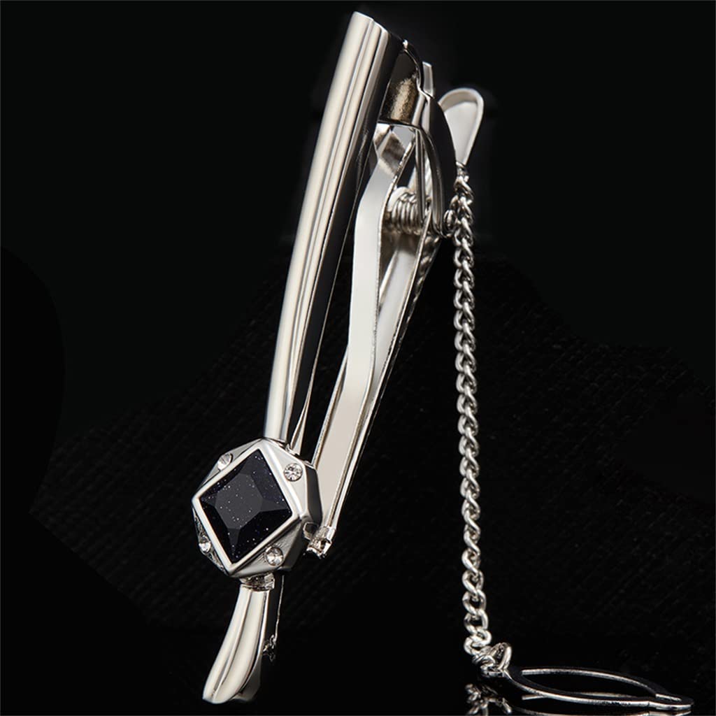 4 Stück Herren Krawattennadel Manschettenknöpfe Set Hemdknopf Manschettennägel Manschettennägel Geschäft Krawattennadel Geschenke (Color : A, Size : Approximately 1.7 * 1.7cm)