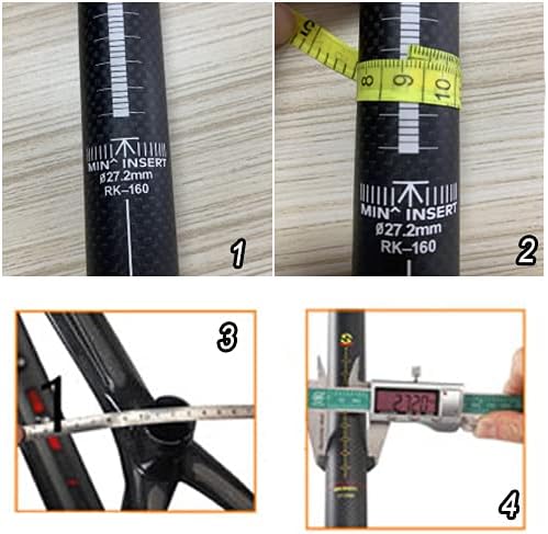 Miniatura 3 de RXL SL Tija de sillín de bicicleta de carretera de carbono de carbono de fibra de carbono completo Ciclismo asiento post 27.230.81.244 in 3K mate