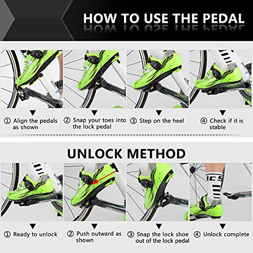 Kootu Spd-Sl Pedals Electroplated Color Pedals Road Bike Pedals,9/16" Universal Bike Pedals And Cleats Compatible With Shimano #TOP5