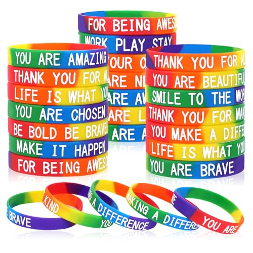 JUNEBRUSHS Motivational Silicone Bracelets (14 Designs)
