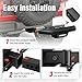 YZONA Tow Hitch Step Trailer for 2 Inch Receiver, with LED Light & Pin Lock & U-Bolts Stabilize, Compatible with Pickups Trucks Vans SUVs ATVs, Towing Bumper Guard Protector Rear bar (Carbon Steel)