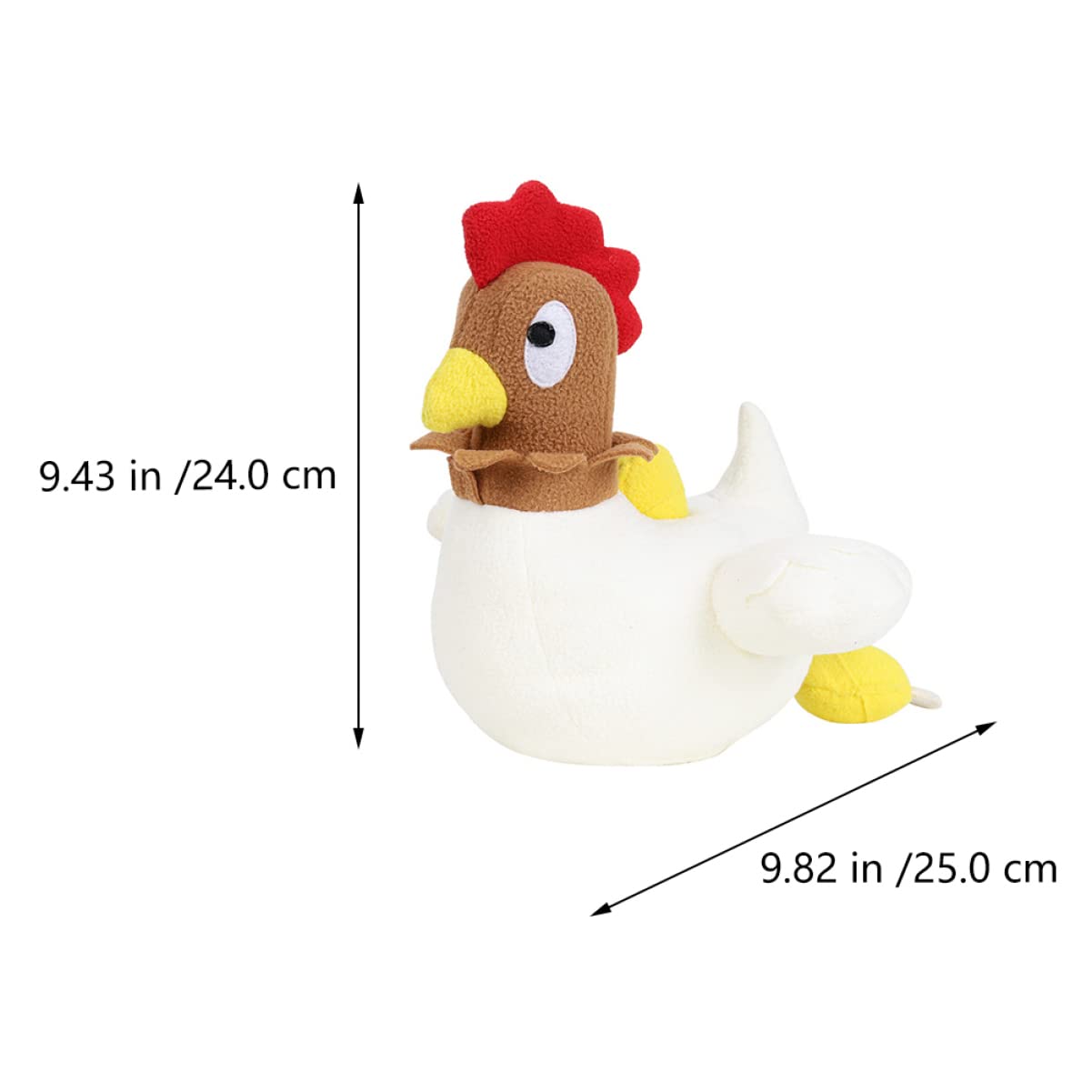 Mipcase 2 STK Henne Eier Spielzeug Hundespielzeug Kleine Hunde Süßes Hundespielzeug Ostern Huhn Spielzeug Chimmy Plüsch Hähnchen Stofftier Polarfleece Kleiner Hund Hundebiss Kind
