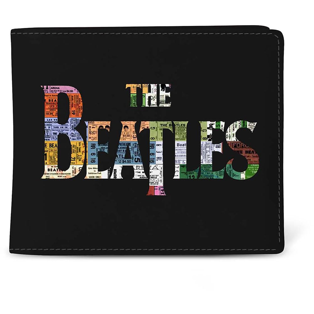 Rocksax The Beatles Tickets Bifold Portefeuille - Les Beatles, Paul McCartney, John Lennon, RIngo Starr, George Harrison Rocksax The Beatles Tickets Bifold Portefeuille