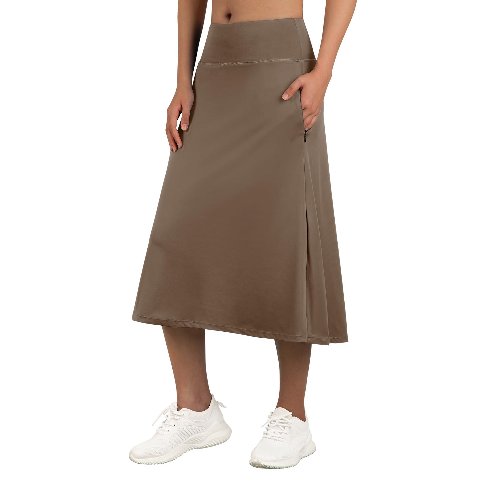 ANIVIVO Women's Midi Length Skorts Skirts with Pockets Modest Skirts 28