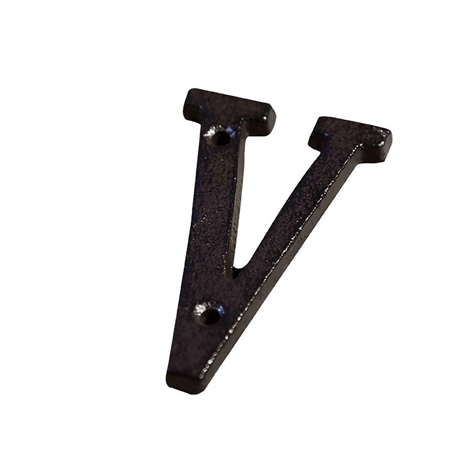 2.95 Inch House Numbers with Screws Modern Metal Door Number Cast Iron Address Numbers Letters Sign, for Outside Mailbox Apartment Yard Room Street Hotel Wall Decor Garden Cafe(V)