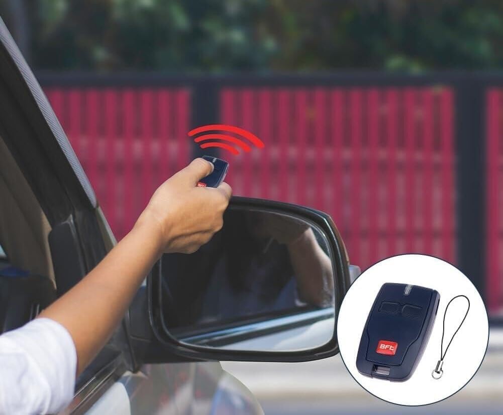 Telecomandi da 433MHz per apriportone BFT, sostitutivi per telecomando BFT Mitto 2, telecomando per garage a 2 canali con portachiavi, compatibile con sistema di cancello elettrico MITTO B